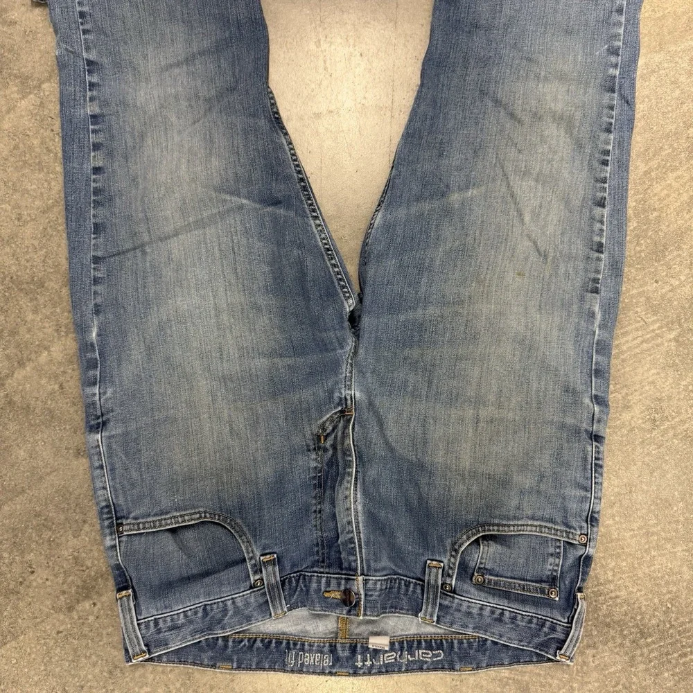 Carhartt 102804-964 Rugged Flex Jeans Mens 36x32 Relaxed Straight Coldwater Blue